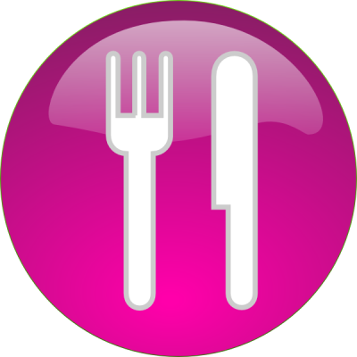 Silverware, Circle, Fork, Knife, Purple Png PNG Images