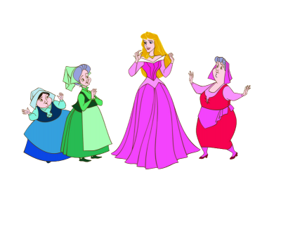 Disney Fairy Godmothers Sleeping Beauty Png PNG Images