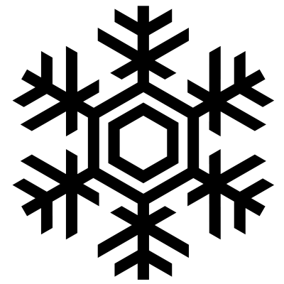 Black Snowflake Clipart Icon PNG Images
