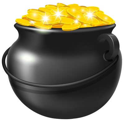 St Patricks Day Black Pot Gold Png Image PNG Images
