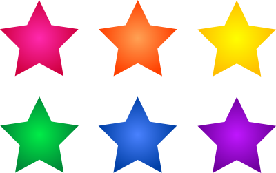 Colorful Star Clipart Simple PNG Images