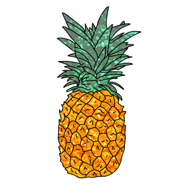 Orange Pineapple Sticker Transparent Png PNG Images