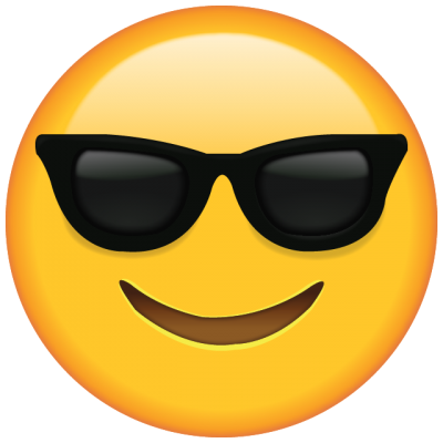 Sunglasses Emoji Cut Out PNG Images