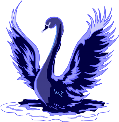 Stylized Blue Swan Clipart Png PNG Images