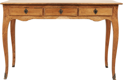 Long Legged Wooden Table With Three Drawers Png Transparent PNG Images