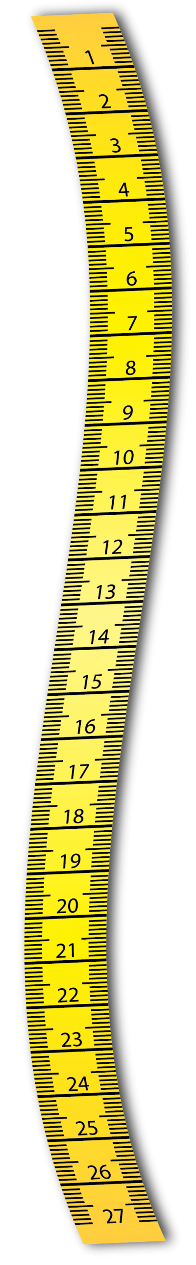27cm Yellow Measure Png Transparent PNG Images