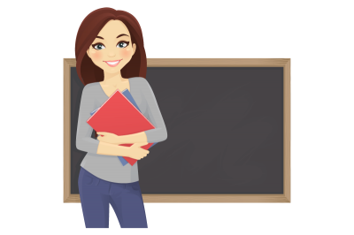 School Board And Female Teacher Background Images Clipart, Textbooks, Reading, Writing PNG Images