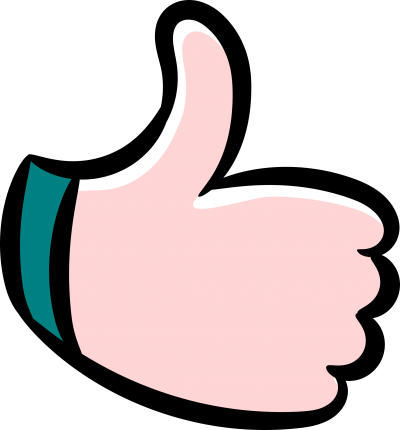 Cute Pink Thumbs Up Sign Transparent Background PNG Images