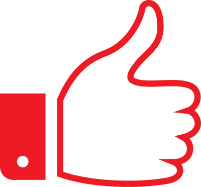 Red Thumbs Up Sign Transparent Png PNG Images
