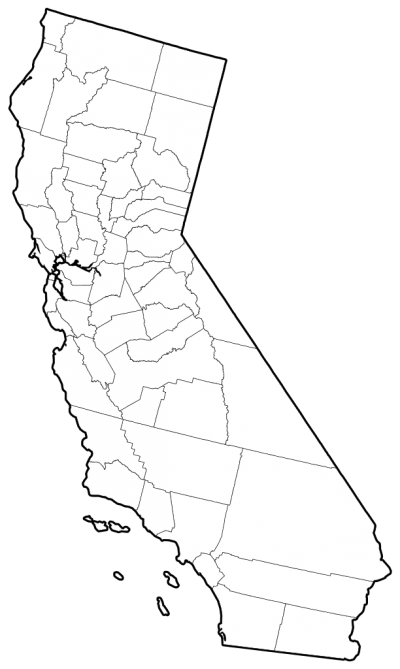 California Counties Outline Map Png PNG Images