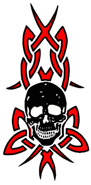 Tribal Skull Tattoos Red And Dark Pictures PNG Images