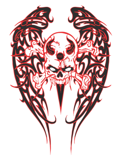 Tribal Skull Wings Pictures PNG Images