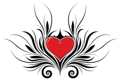 Image Tribal Heart Photo PNG Images