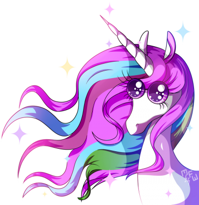 Long Haired Purple Unicorn Transparent Png PNG Images