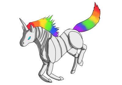 Cartoon Gray Unicorn Free Download, Rainbow, Character, Fictional PNG Images
