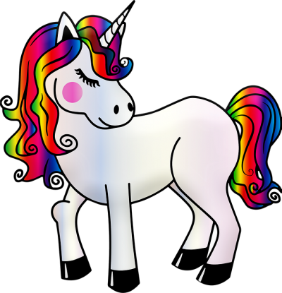 Rainbow Eyes Closed Unicorn Png Free Download With PNG Images
