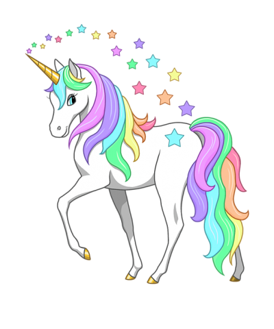 Unicorn Png Hd Free Download With Stars Coming Out Of Its Horn PNG Images