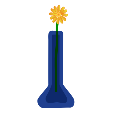 Clipart Flower In Vase Blue Png PNG Images