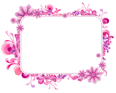 Pink Floral Vector Frame Png PNG Images