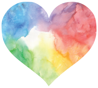 Colorful Watercolor Heart illustration Transparent Background PNG Images