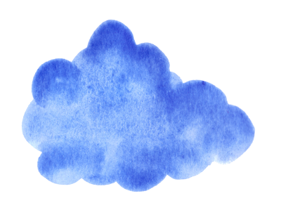 Cloud Drawing With Blue Watercolor Png PNG Images