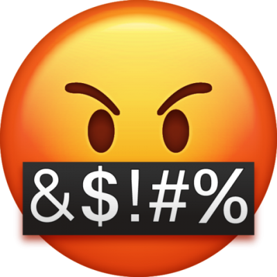 Swearing Angry Whatsapp Emoji, Nervous, Swearing, Bad Word Transparent Photo PNG Images