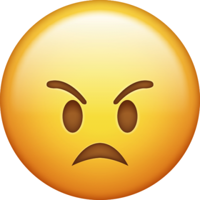 PNG Frowning Yellow Angry Whatsapp Emoji PNG Images