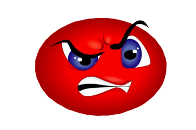 Transparent Red Blue Eyes Angry Whatsapp Emoji PNG Images