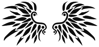 Black Wings Tattoo Design PNG Images