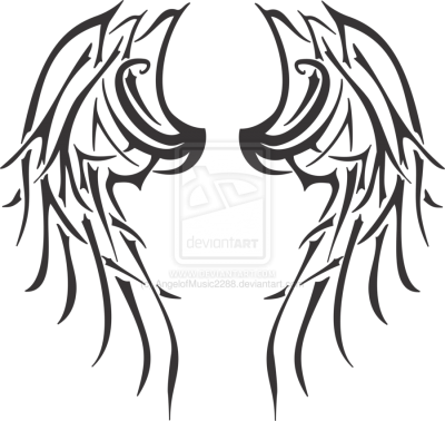 Tribal Wings Tattoos Png PNG Images
