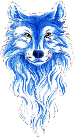 Blue Wolf Tattoo by RokenshiDragon on DeviantArt